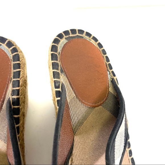 burberry nova check espadrilles wedges size 37 - Picture 3 of 8